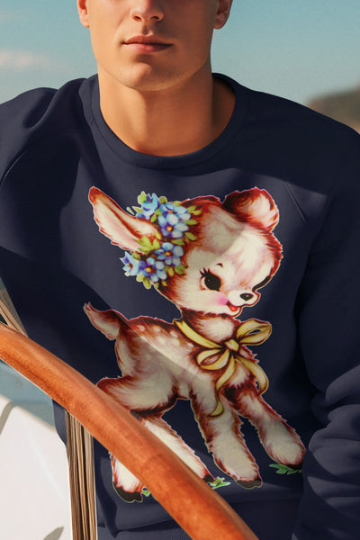 Brown Fawn Unisex Raglan Sweatshirt