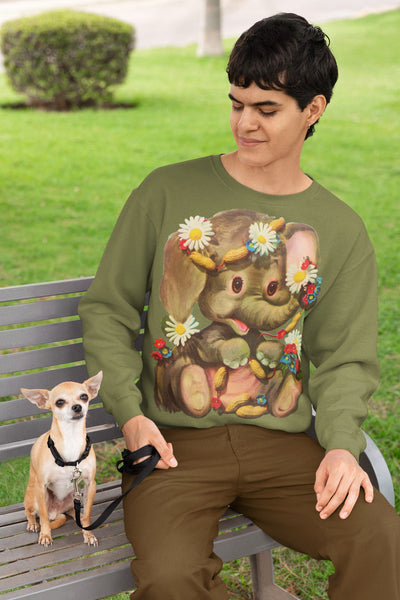 Kitschy Cute Elephant Unisex Sweatshirt