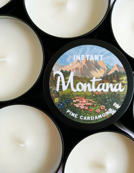 Instant Montana Scented Candle Tin - Pine Cardamom Scent
