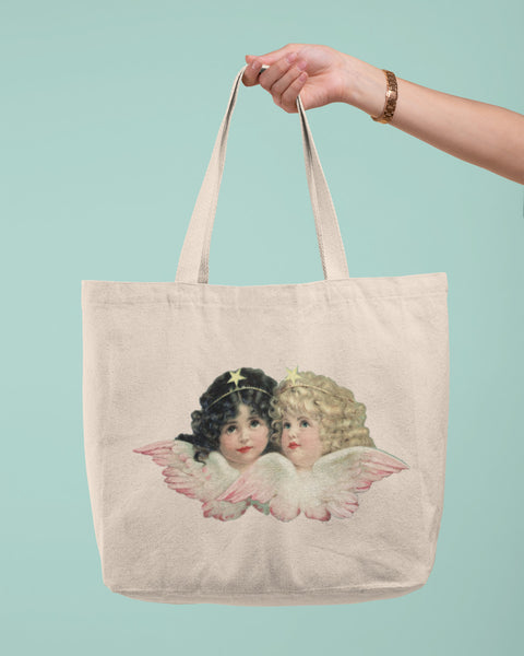 Victorian Angels Organic Canvas Tote