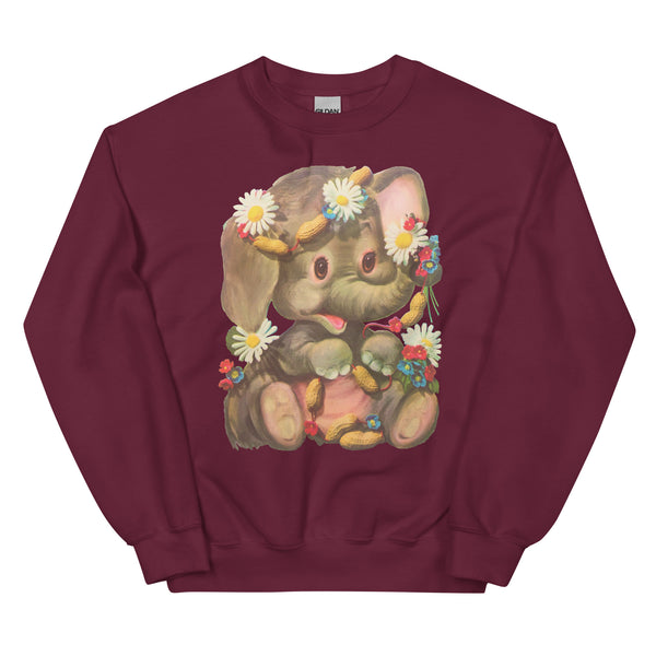 Kitschy Cute Elephant Unisex Sweatshirt