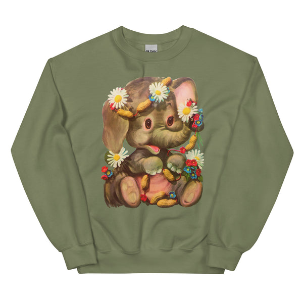 Kitschy Cute Elephant Unisex Sweatshirt