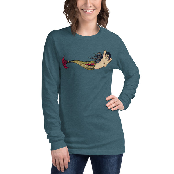 Tattoo Mermaid Unisex Long Sleeve Tee