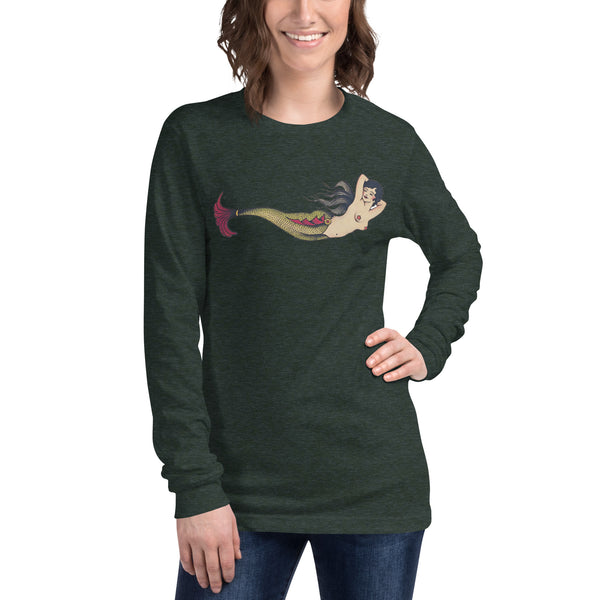 Tattoo Mermaid Unisex Long Sleeve Tee