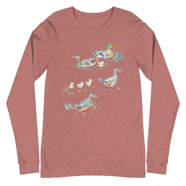 Mallard Pond Ducks Unisex Long Sleeve Tee