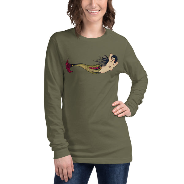 Tattoo Mermaid Unisex Long Sleeve Tee