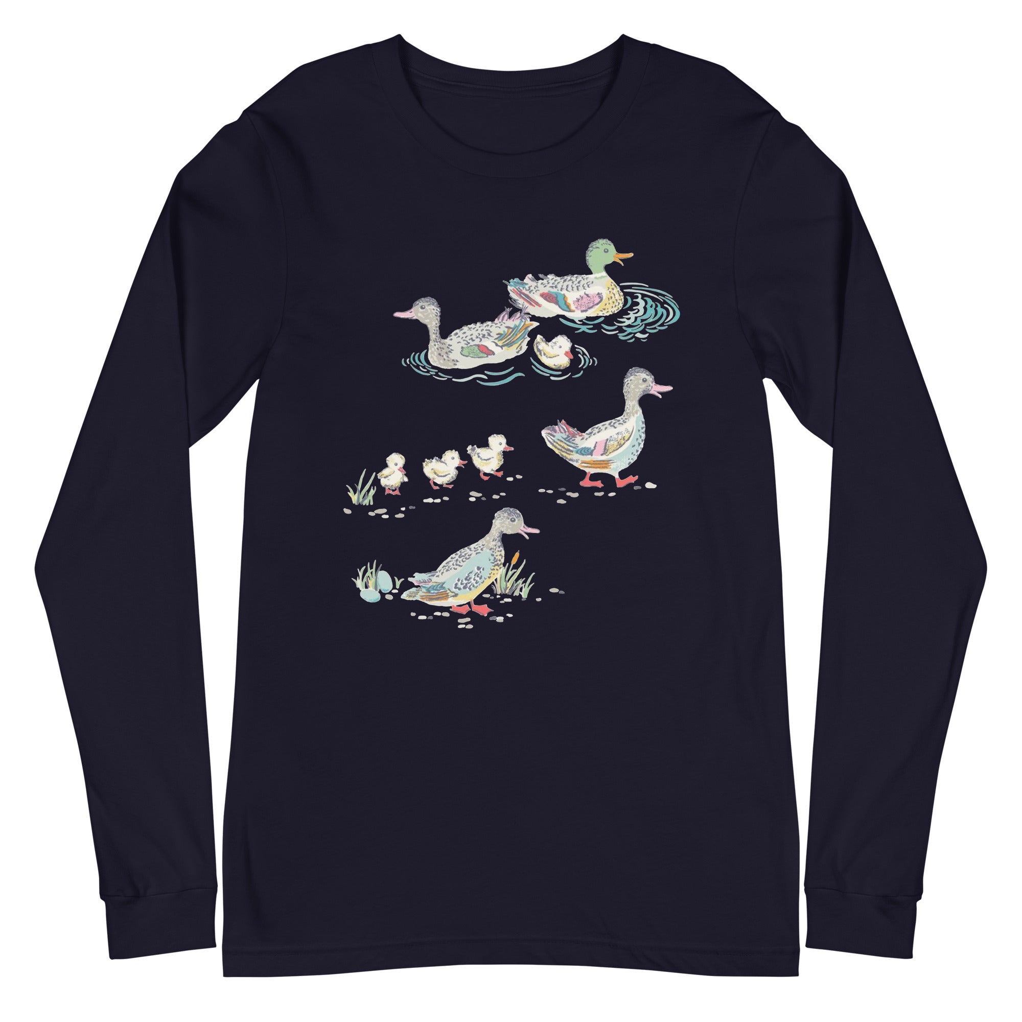 Mallard Pond Ducks Unisex Long Sleeve Tee