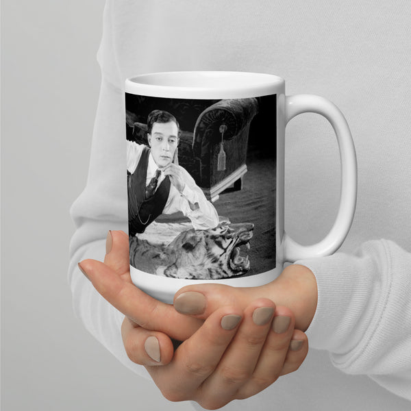 Buster Keaton White Mug