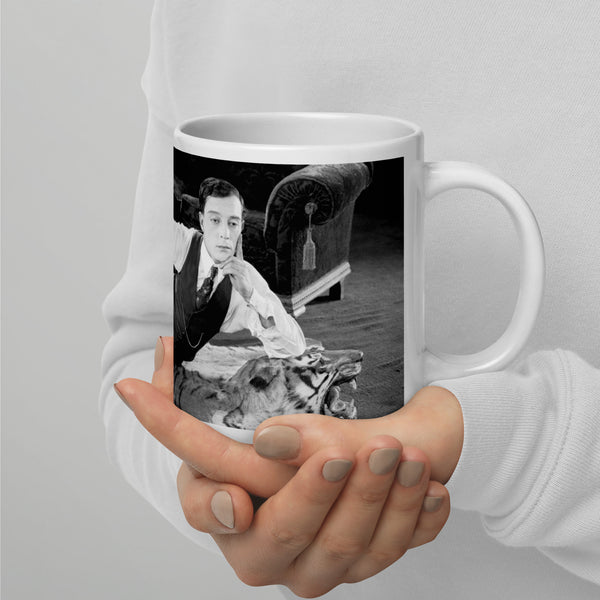 Buster Keaton White Mug