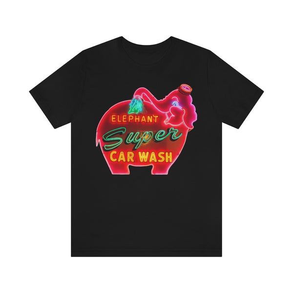 Pink Elephant Car Wash Unisex Tee