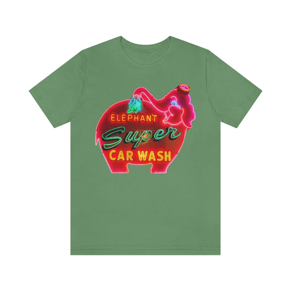Pink Elephant Car Wash Unisex Tee