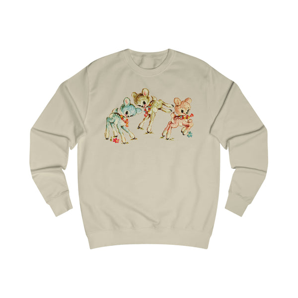 Pastel Frolicking Deer Unisex Sweatshirt