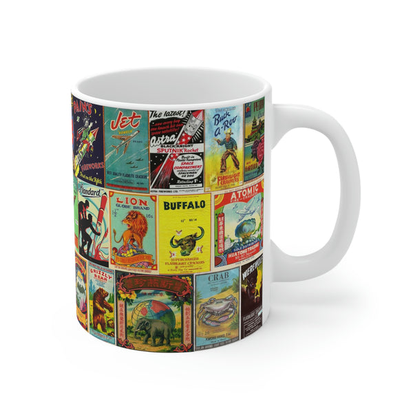 Vintage Fireworks Labels Coffee Mug