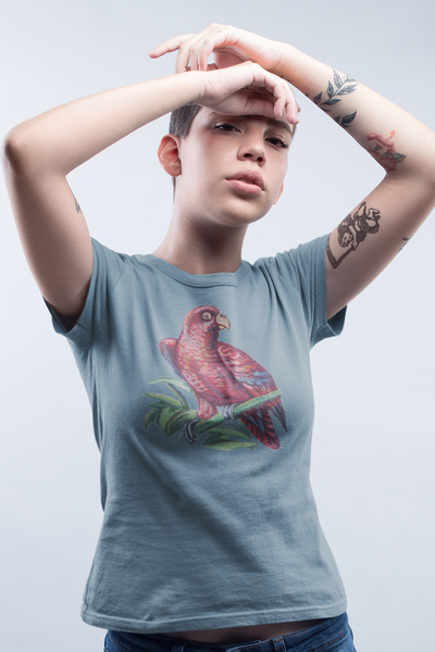 Red and Blue Parrot Women's Tee