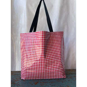 Red Gingham Tote- Large