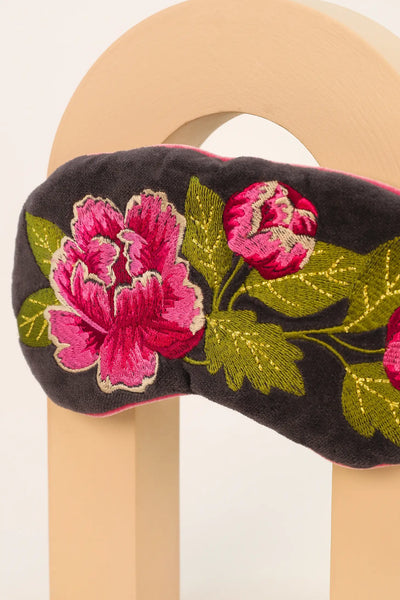 Lavender Velvet Eyemask Painted Peony