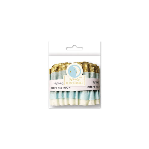 Baby Blue Cream & Gold Party Banner