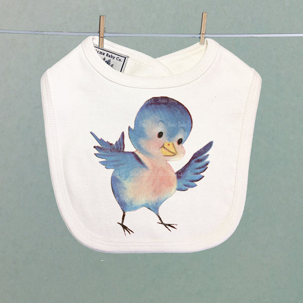 Cheerful Bluebird Organic Baby Bib