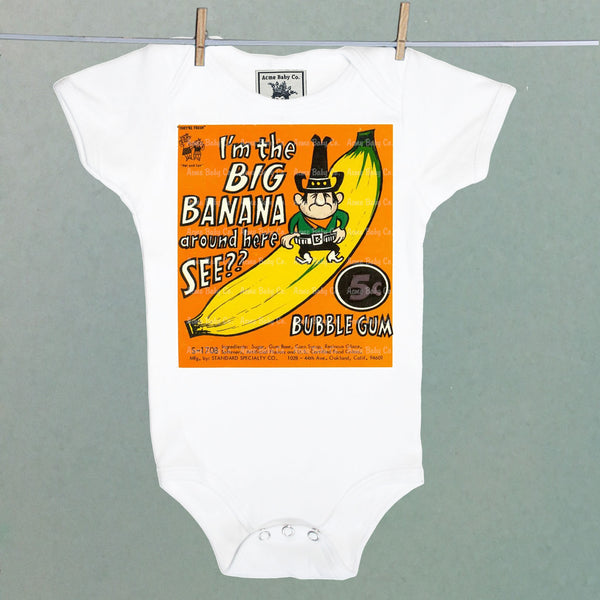 Big Banana One Piece Baby Bodysuit