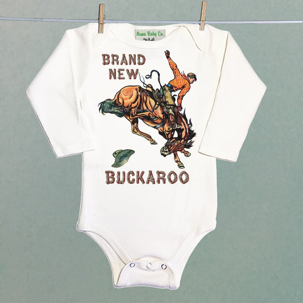Brand New Buckaroo Cowboy Organic Baby Bodysuit