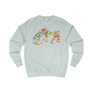 Pastel Frolicking Deer Unisex Sweatshirt