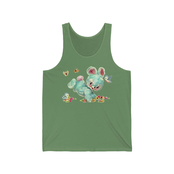 Kitschy Blue Bunny Unisex Jersey Tank