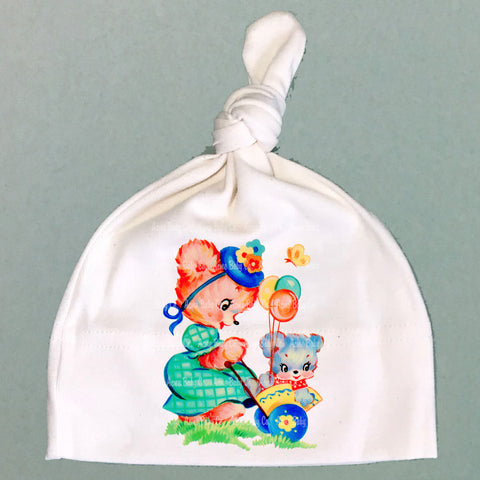 Stroller Bear Organic Cotton Baby Knit Cap