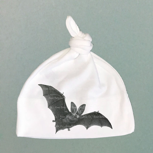 Vintage Bat Organic Cotton Baby Knot Cap