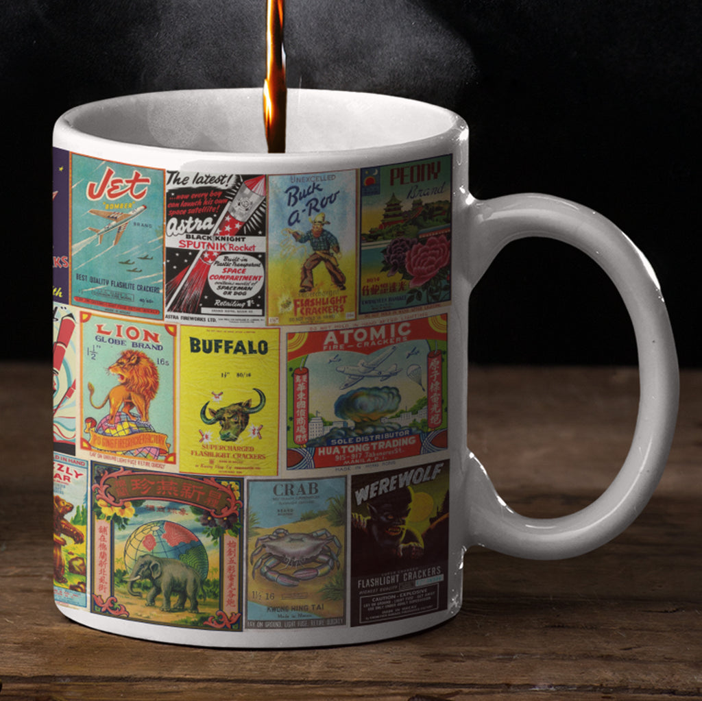 Vintage Fireworks Labels Coffee Mug – Acme Baby Co. LLC