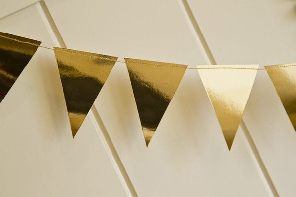 Gold Mini Pennant Party Banner