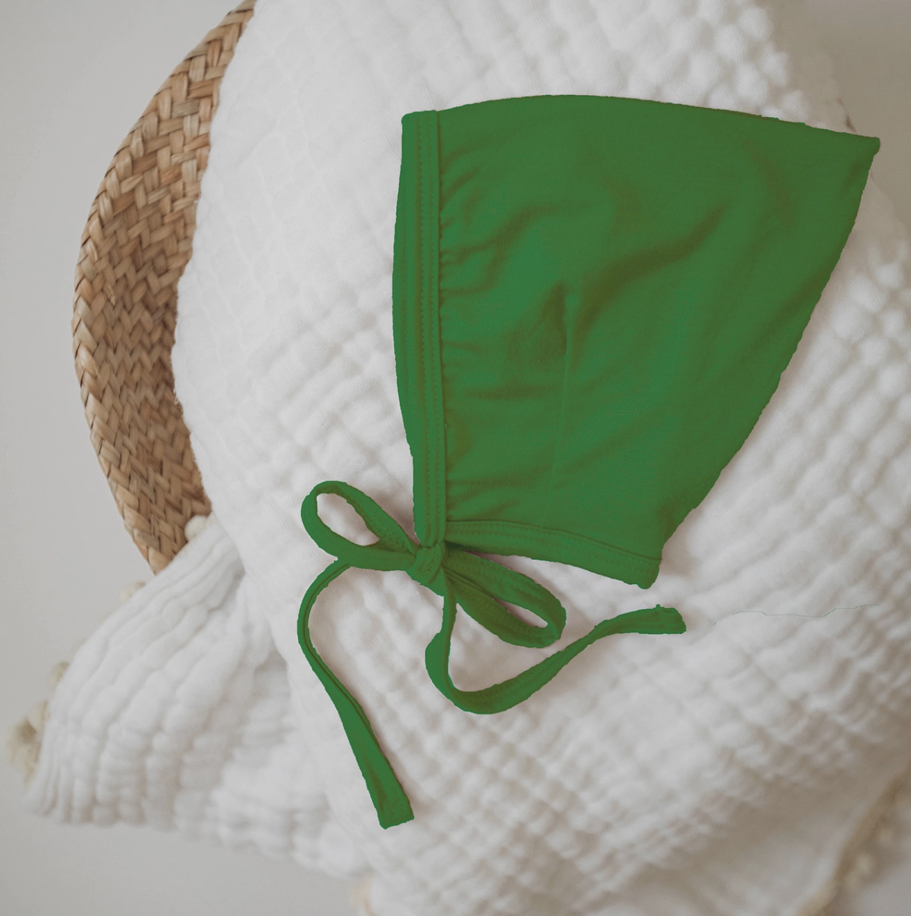 Bamboo Pixie Bonnet Baby Hat - Kelly Green