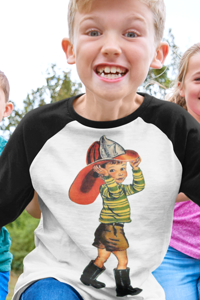 Fireman Children's Baseball Raglan Shirt