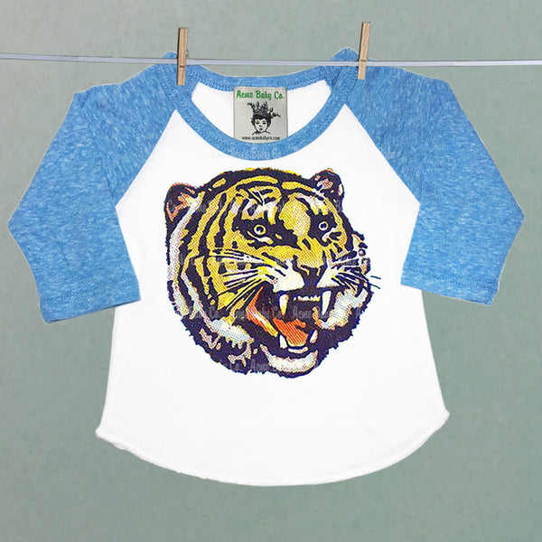 Circus Tiger Raglan Baseball Shirt