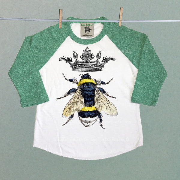 Queen Bee Children's Raglan Baseball Shirt