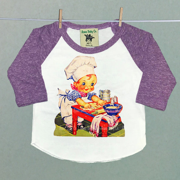 Pastry Chef Children's Raglan Baseball Shirt