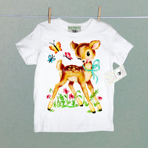 Forest Deer & Butterflies Organic Children's Shirt