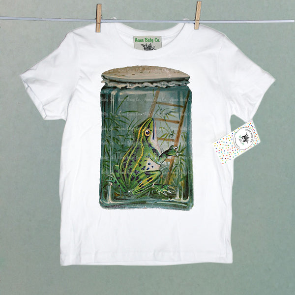 Frog in Jar Organic Children's Shirt
