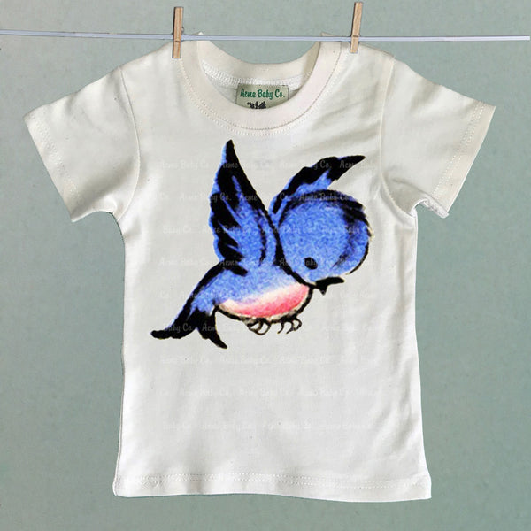 Little Blue Bird Children's Shirt