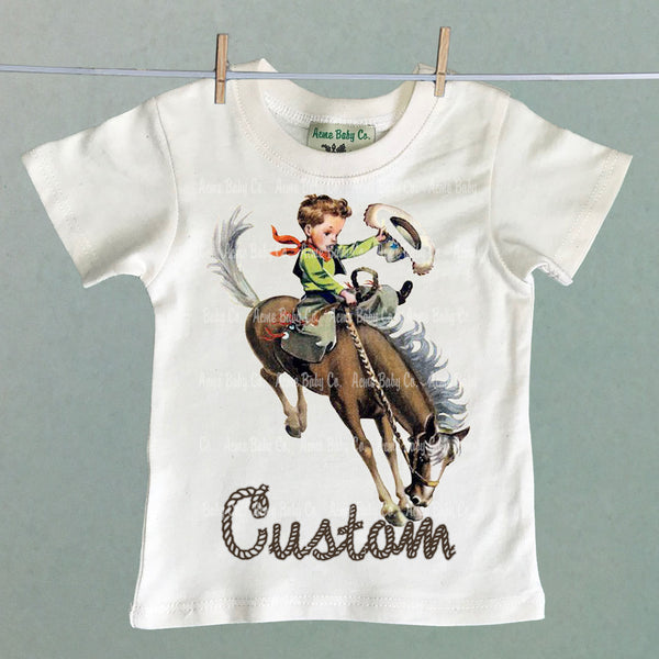 Custom Cowboy Organic Children's Shirt