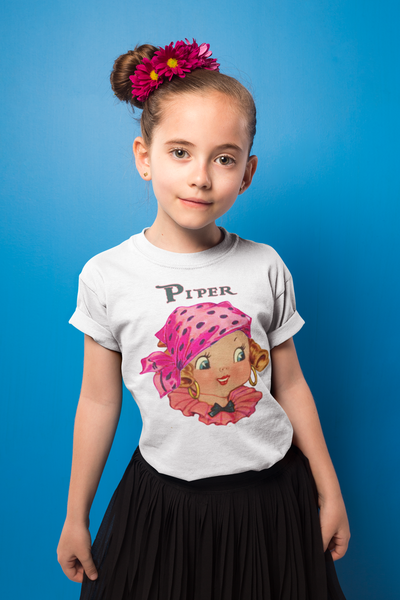 Personalized Pirate Girl Organic Children's Shirt