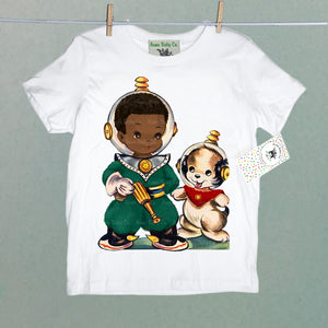 African American Astronaut Organic Children's Shirt