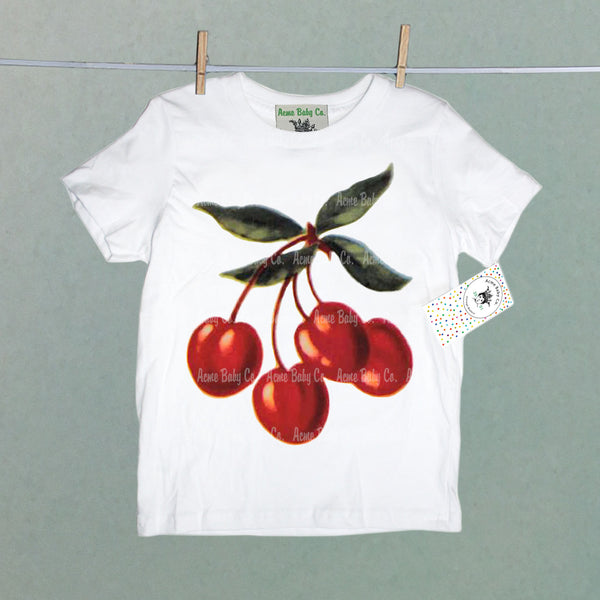 Retro Cherry Organic Children's Shirt