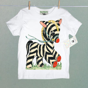 Zebra Toy Organic Children's Shirt as seen on Ivy & Bean Netflix Series!