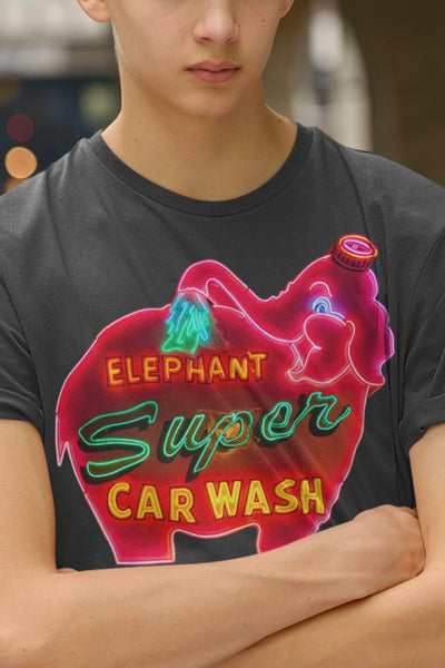 Pink Elephant Car Wash Youth Short Sleeve Tee