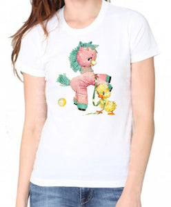Pink Nursery Pony Adult Organic Shirt