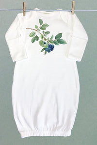 Blueberries Baby Sacque Gown