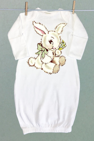 Cute Bunny Rabbit Sacque Gown