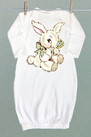 Cute Bunny Rabbit Sacque Gown