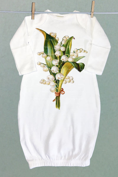 Lily of the Valley Posey Baby Sacque Gown