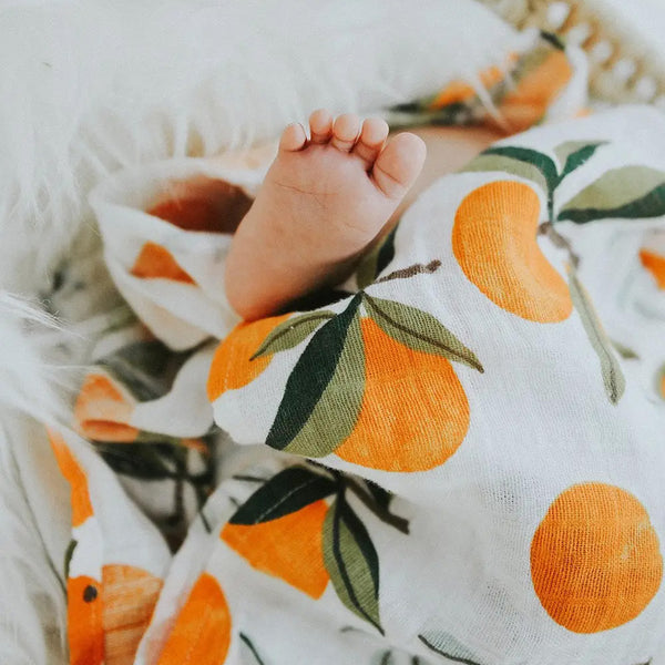 Clementine Cotton Baby Swaddle